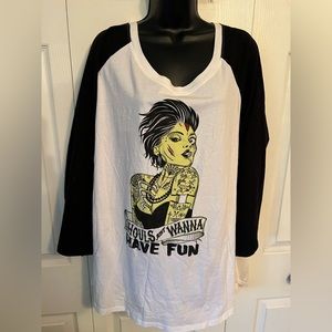 Torrid zombie baseball tee